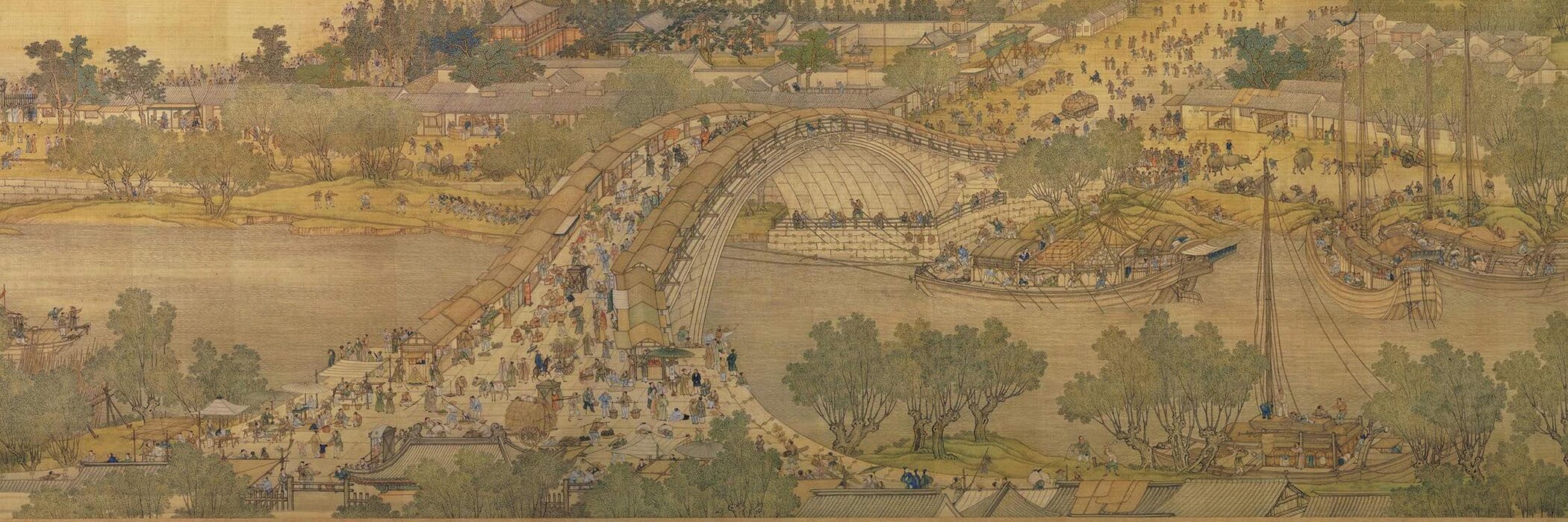 The Rainbow Bridge area in the Qing Court version