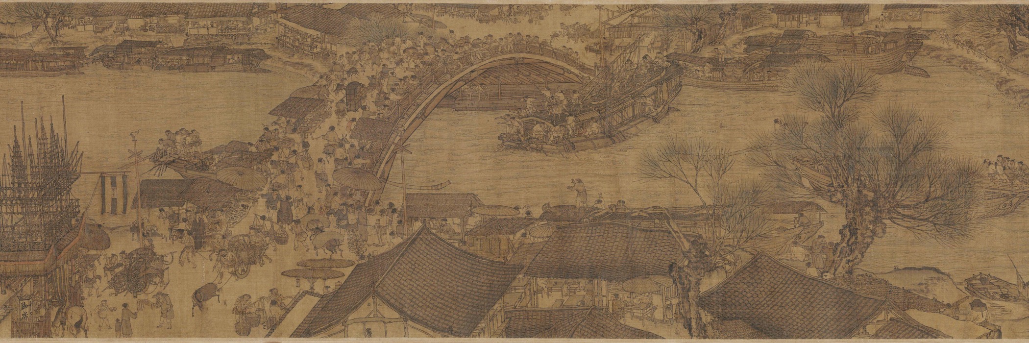 The Rainbow Bridge area in Zhang Zeduan’s Northern Song scroll